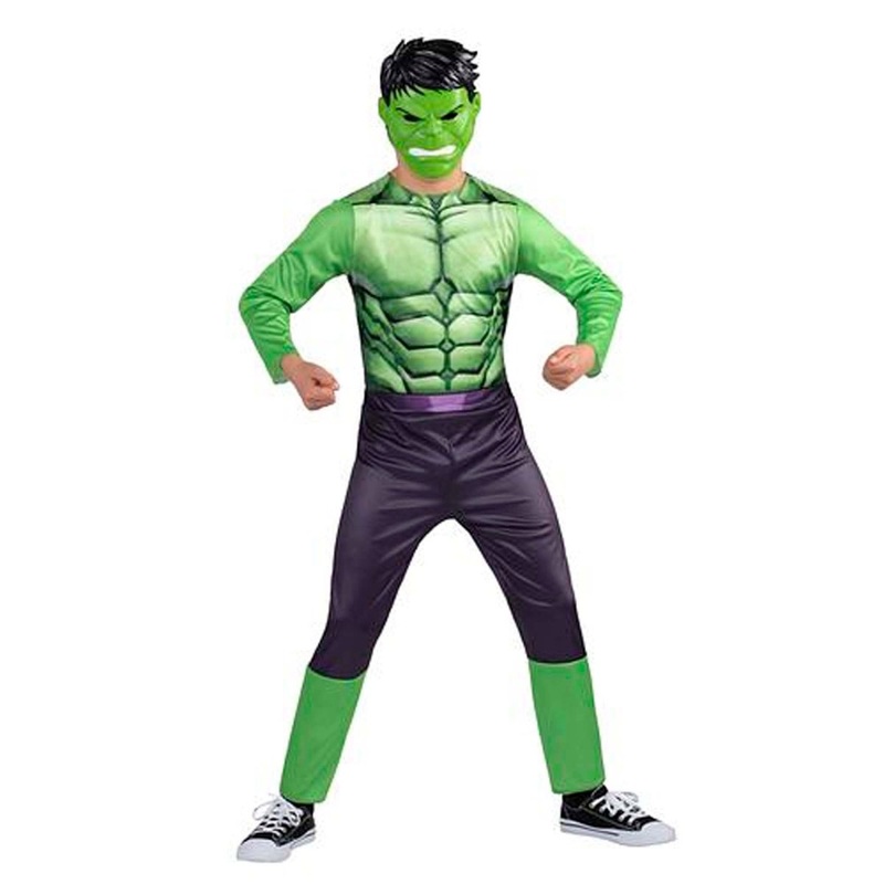 The Hulk Value Costume for Kids, Marvel, Jumpsuit and Mask S