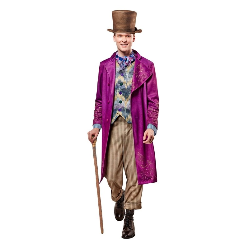 Willy Wonka Deluxe Costume for Adults, Purple Coat S