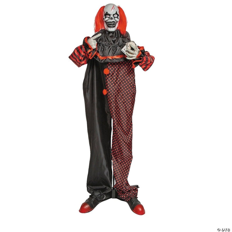 Animated Double-Head Pop-Up Clown  Animatronic, 72 Inches, 1 Count