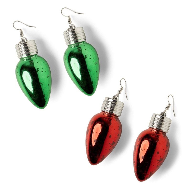Christmas Light-Up Earrings, Assortment, 1 Count