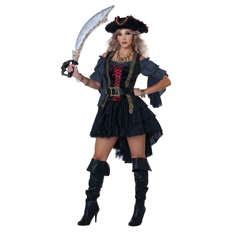 Beauty of the Dark Seas Pirate Costume for Adults XS