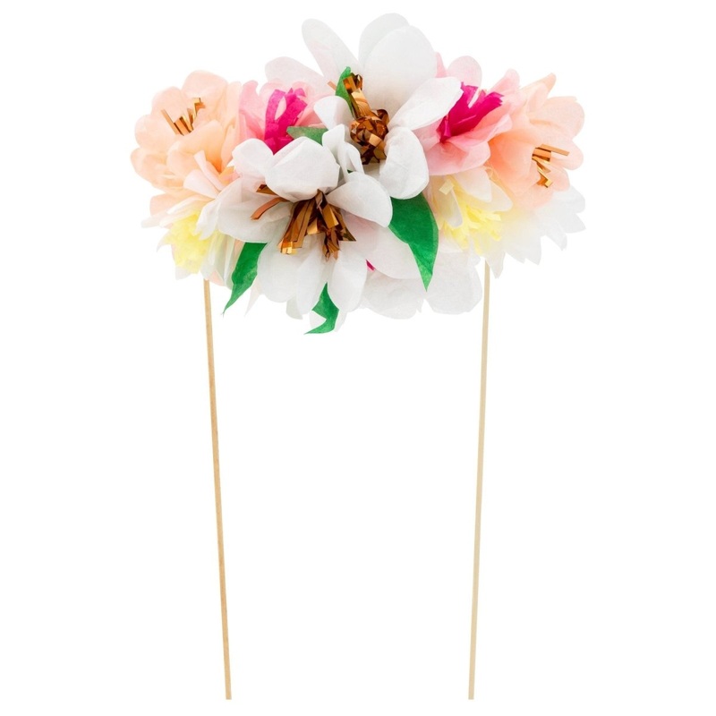 Flower Bouquet Cake Topper, 1 Count