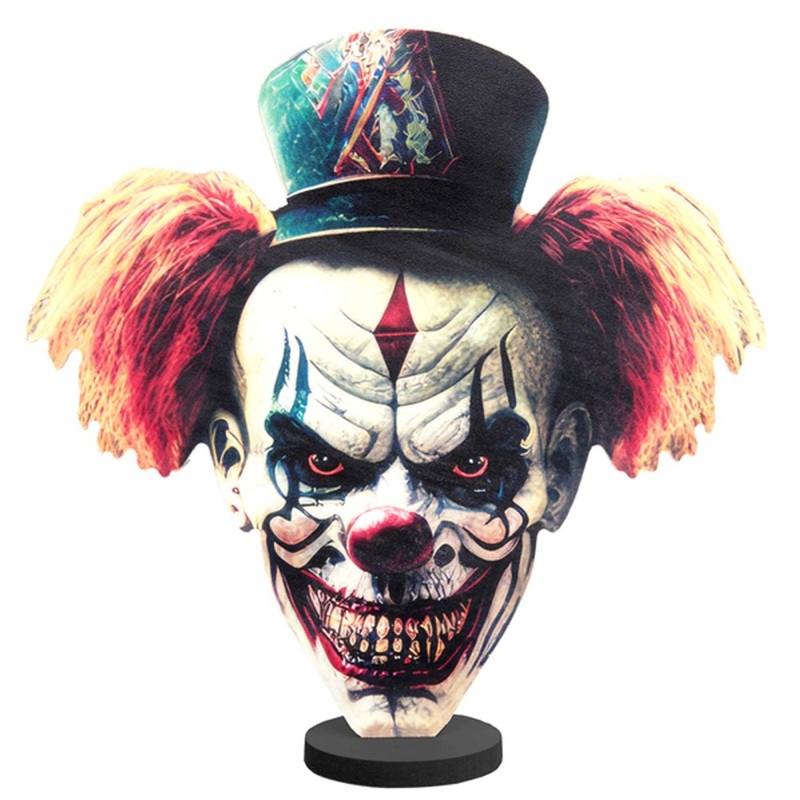 Killer Clown Wooden Table Centerpiece, 1 Count