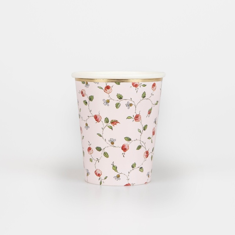 Marie-Antoinette Party Paper Cups, Ladure, 9 Oz, 8 Count