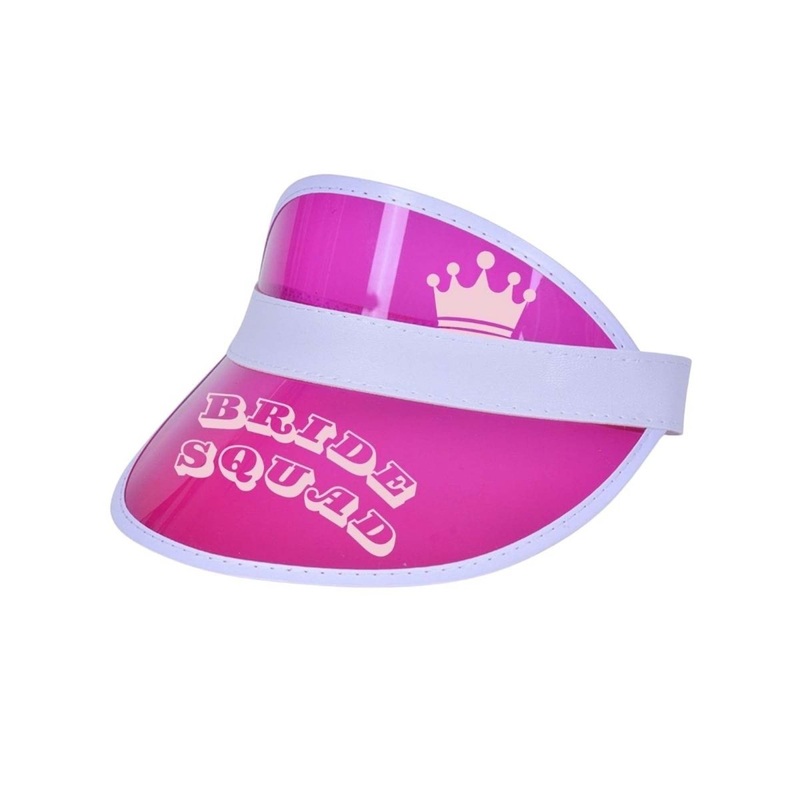 Pink Dealer Visor "Bride Squad" for Adults
