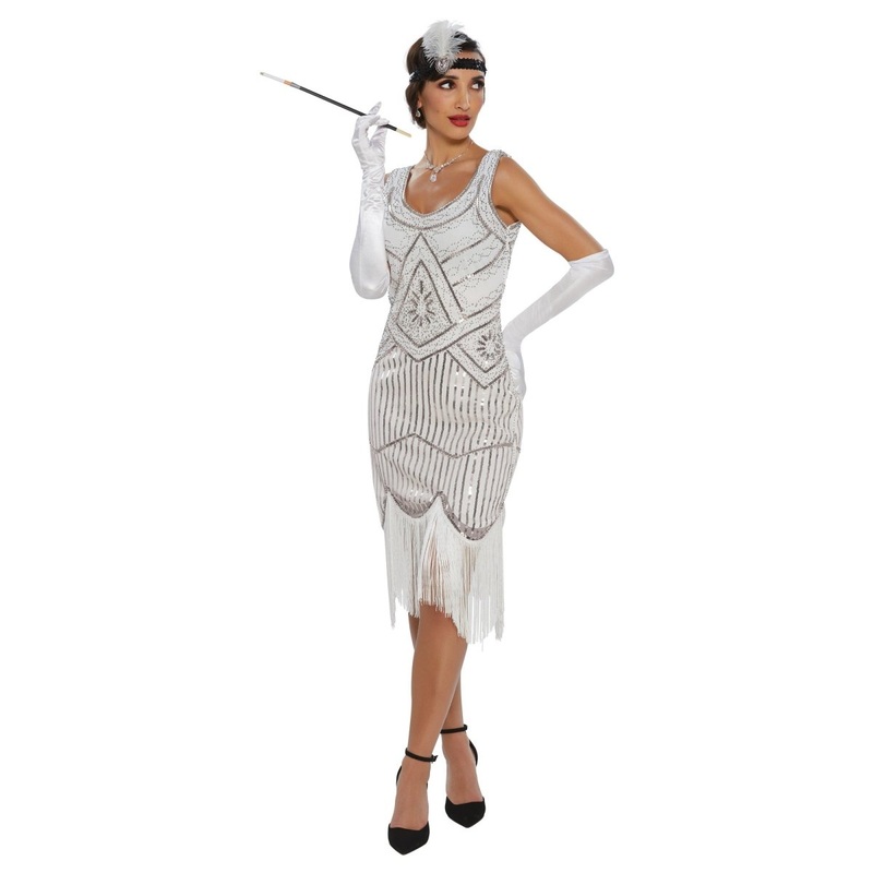 1920s White Dress for Adults S