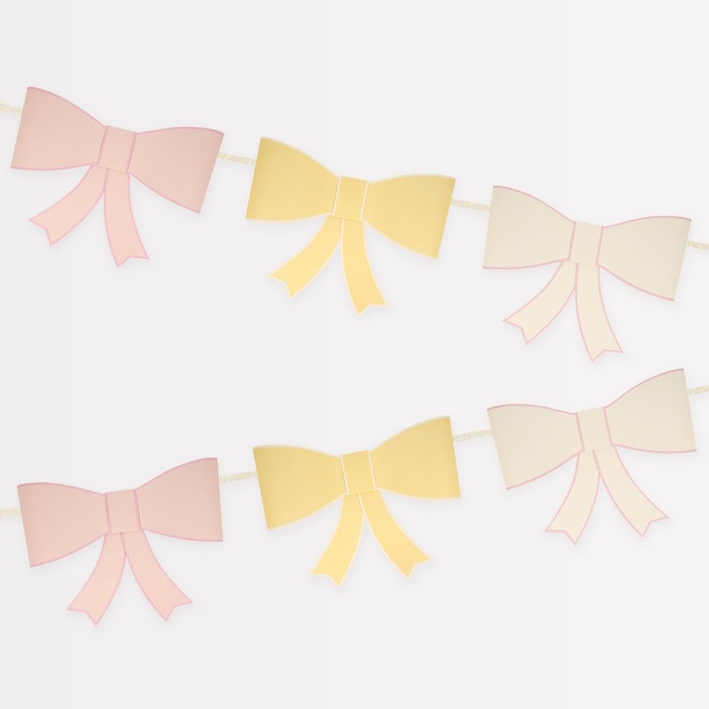 3D Paper Bow Garland, 96 Inches, 1 Count