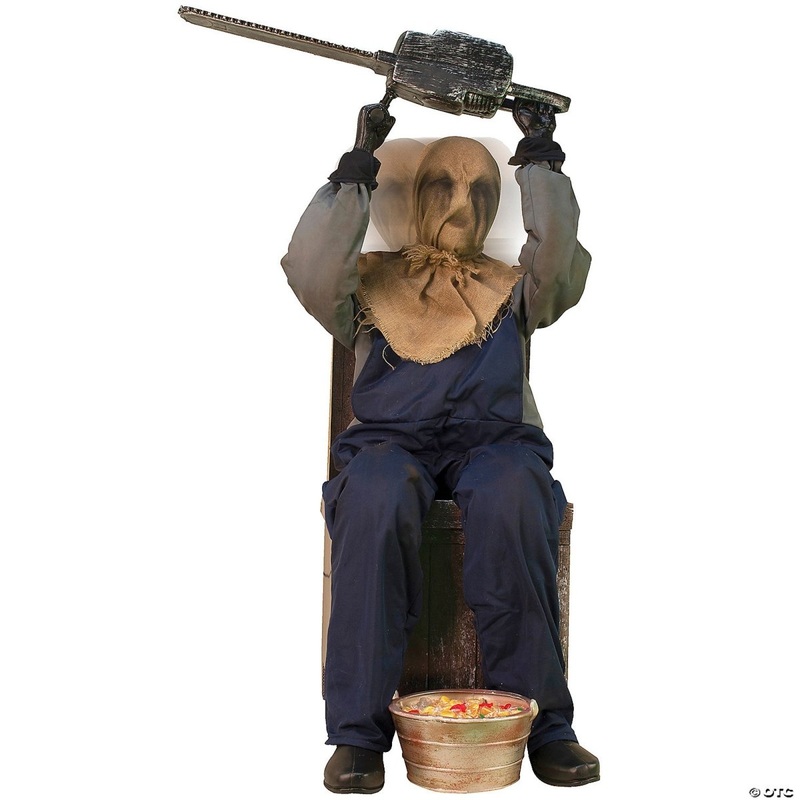 Animated Seated Chainsaw Greeter, 45 Inches, 1 Count