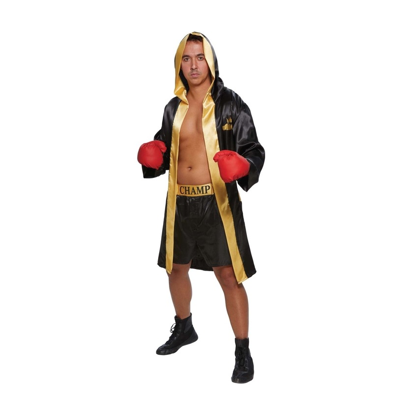 Boxing Champion Costume for Adults, Robe and Short One Size