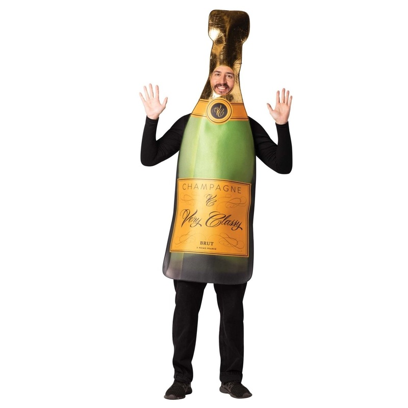 Champagne Bottle Costume for Adults One Size
