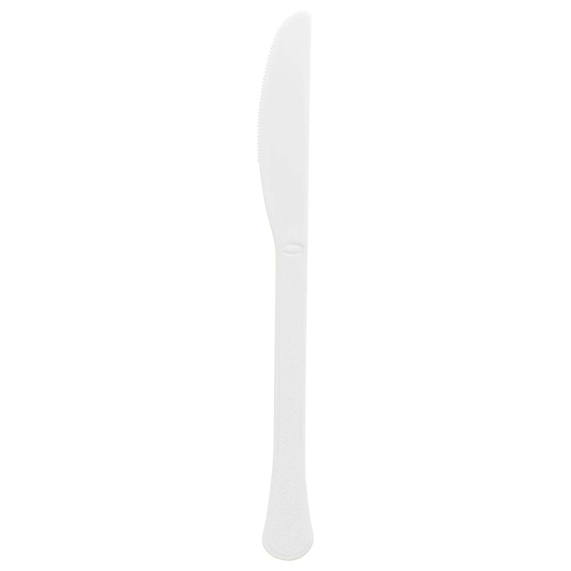 Frosty White Plastic Knives, 20 Count