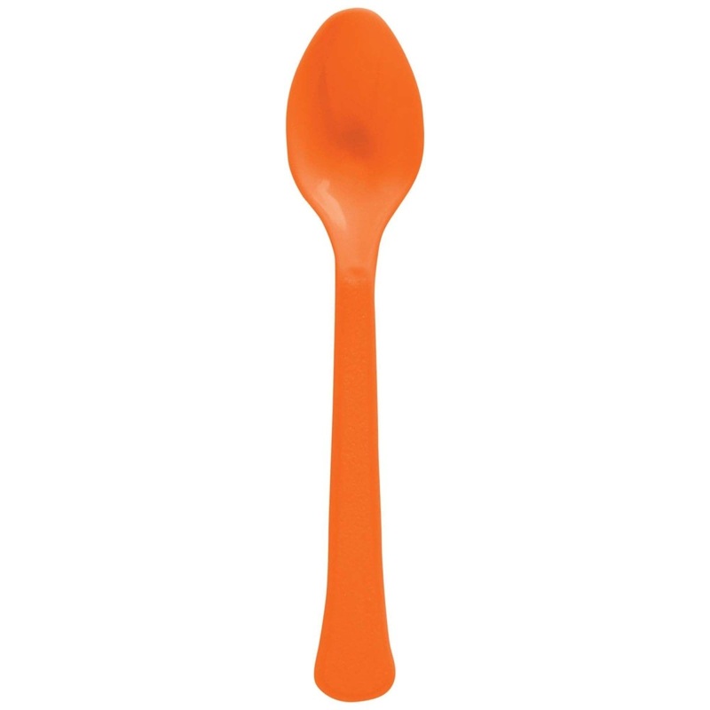 Orange Peel Plastic Spoons, 20 Count