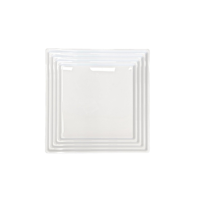 Square Serving Tray, White, 12 Inches, 1 Count