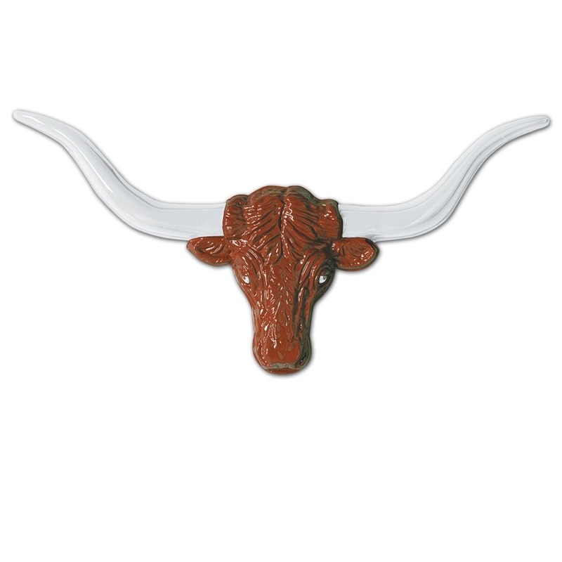Western Plastic Longhorn Steer Head Decoration, 33 Inches