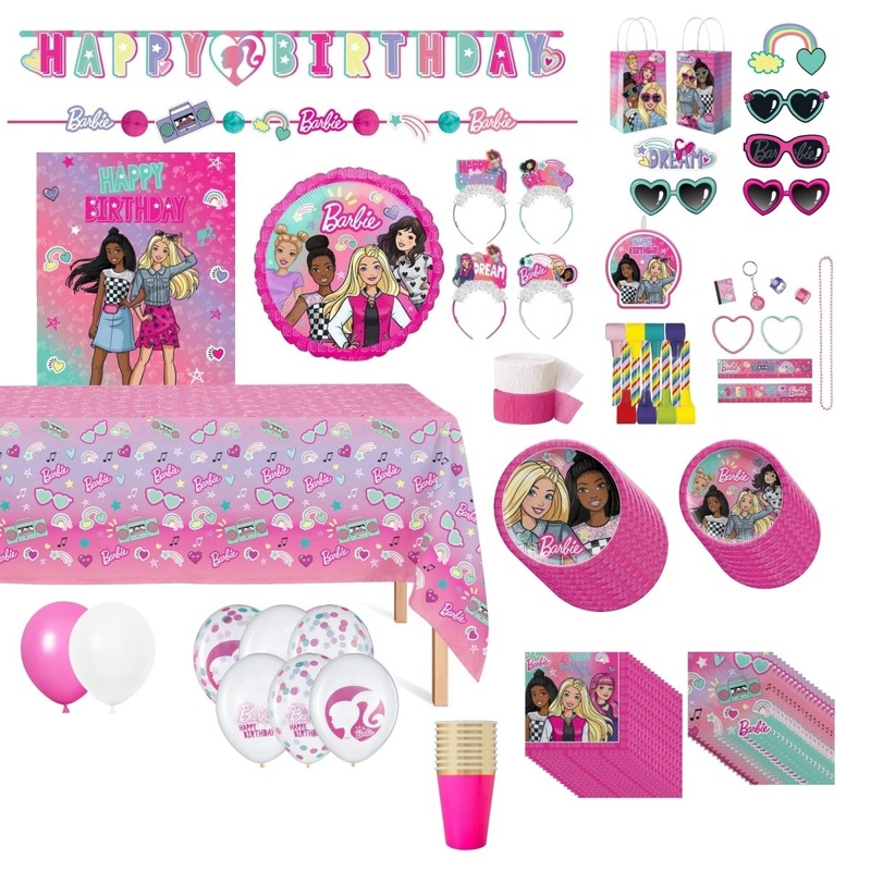 Barbie Dream Together Ultimate Birthday Party Supplies Kit, 8 Guests
