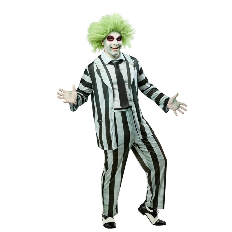 Beetlejuice 2 Costume for Adults, Striped Jacket and Pants M