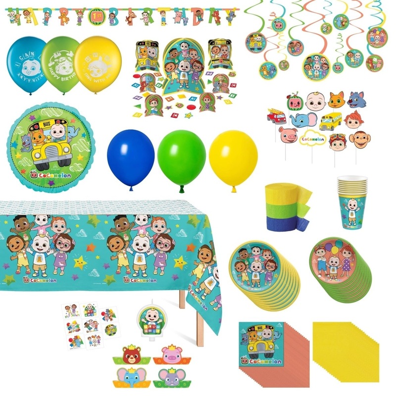 Cocomelon Ultimate Birthday Party Supplies Kit, 8 Guests