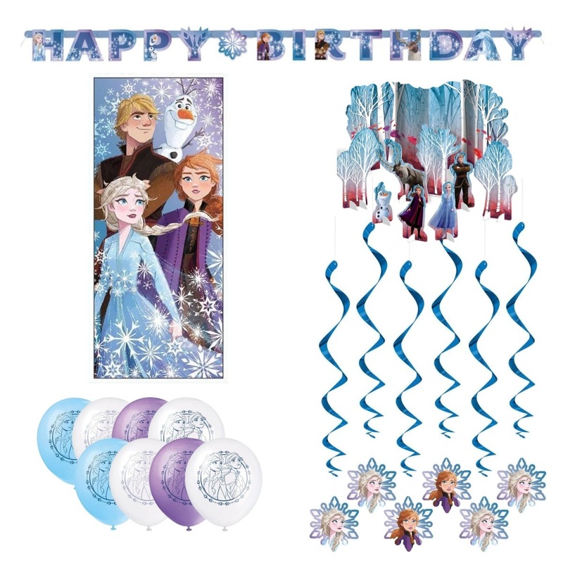 Disney Frozen Basic Decoration Party Supplies Kit, 8 Guests