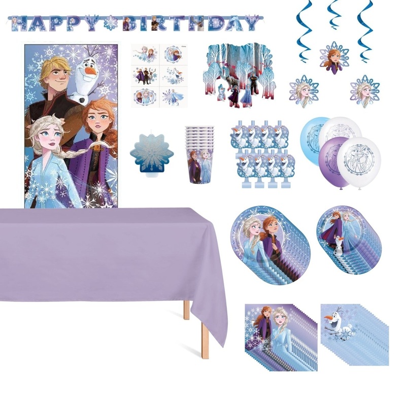 Disney Frozen Standard Birthday Party Supplies Kit, 8 Guests