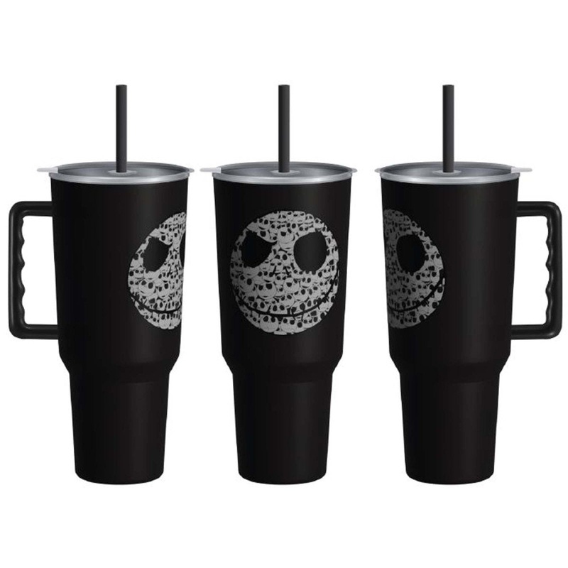 Jack Skellington Stainless Steel Tumbler with Straw, Nightmare Before Christmas, 40 Oz, 1 Count