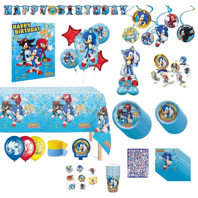 Sonic Ultimate Birthday Party Supplies Kit, Guests 8
