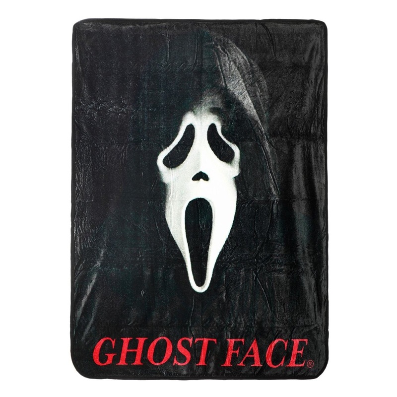 Ghost Face Mask Throw Blanket, Scream, Black, 1 Count