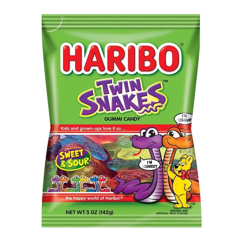 Haribo Twin Snakes Candies, 142g, 1 Count