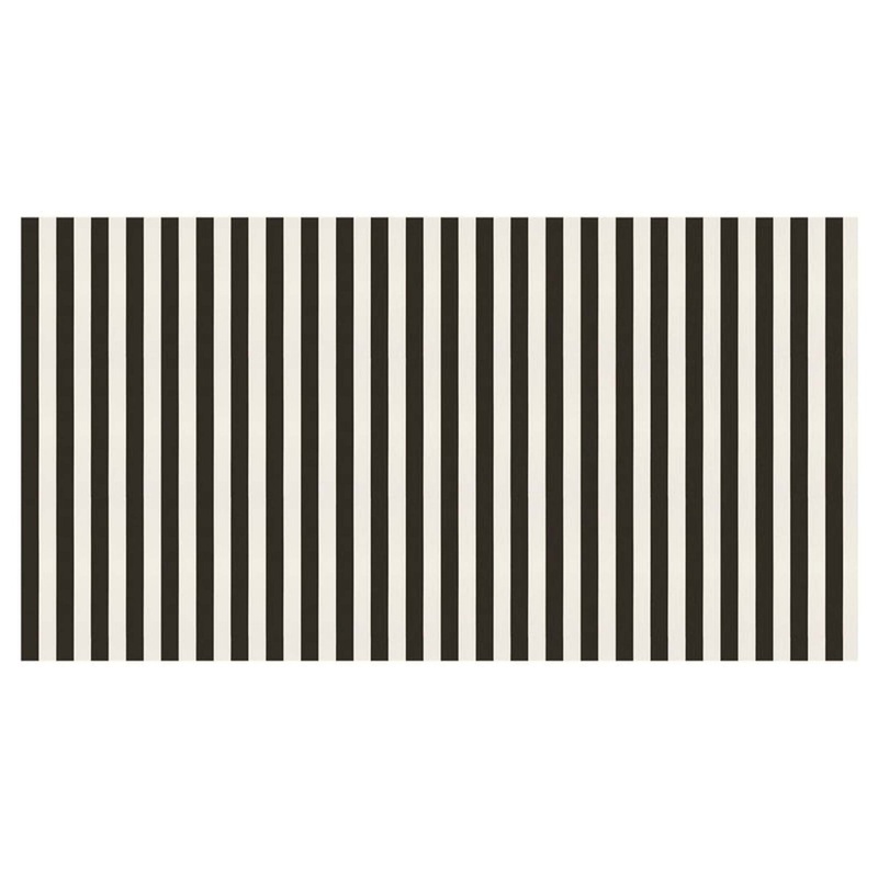 Mod Pattern Rectangular Paper Table Cover, Black Striped, 102 x 54 Inches, 1 Count