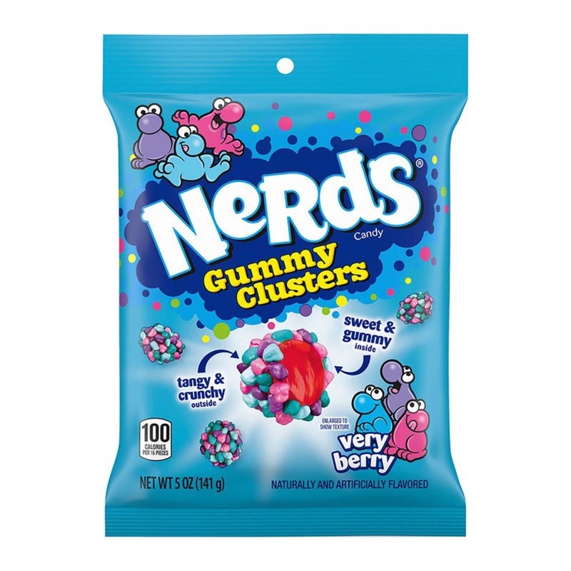Nerds Gummy Clusters Candies, Very Berry, 142g, 1 Count