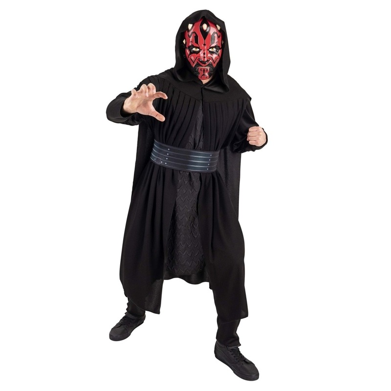 Star Wars Darth Maul Qualux Costume for Adults, Jumpsuit and Mask M