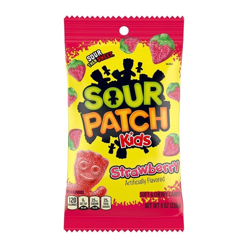 Strawberry Sour Patch Kids Candies, 226g, 1 Count