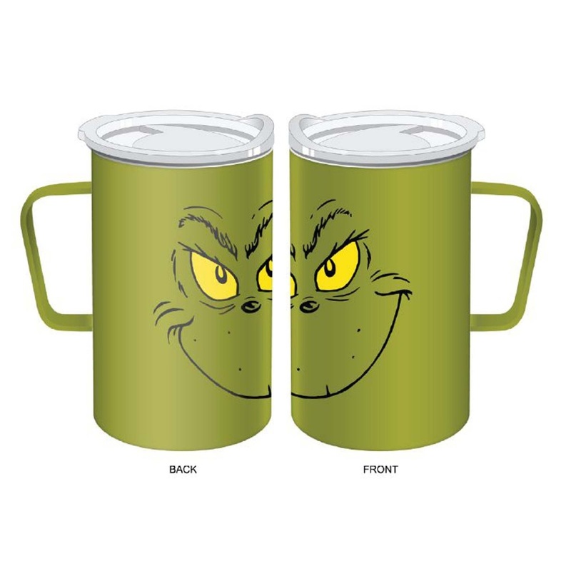 The Grinch Green Mug with Cover, 16 Oz, 1 Count