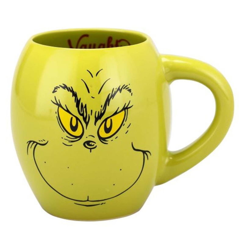 The Grinch Naughty or Nice Green Ceramic Oval Mug, 18 Oz, 1 Count
