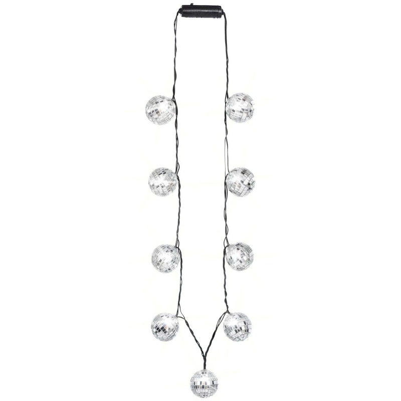 Disco Balls Light Up Necklace, 1 Count