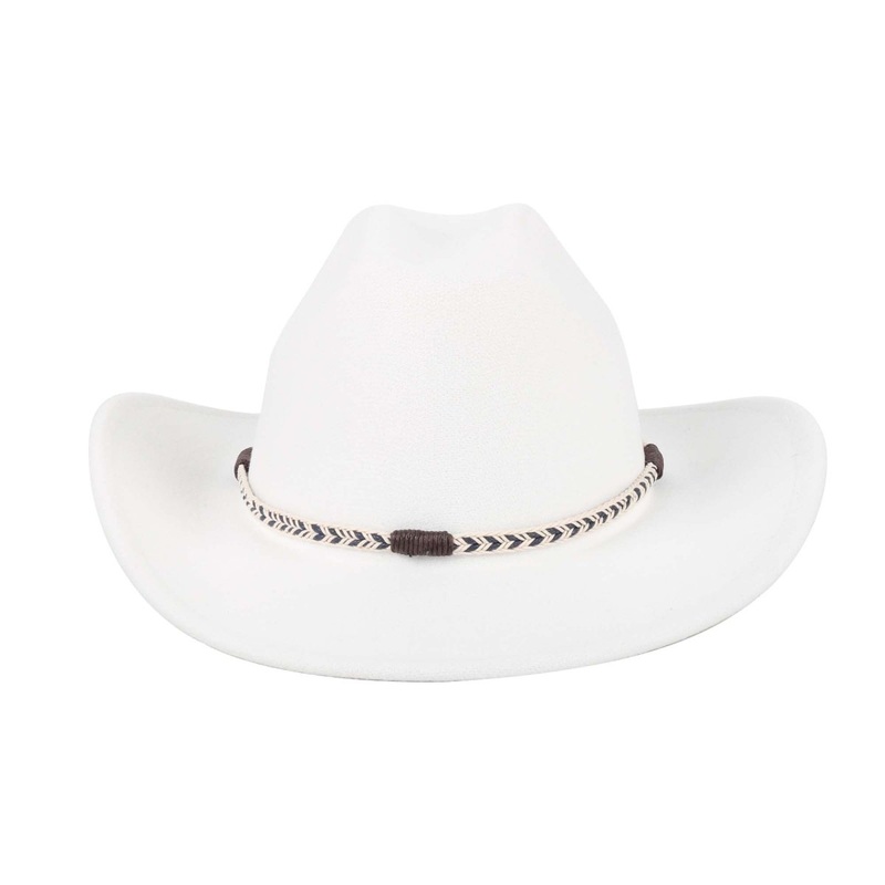 White Western Cowboy Hat for Adults