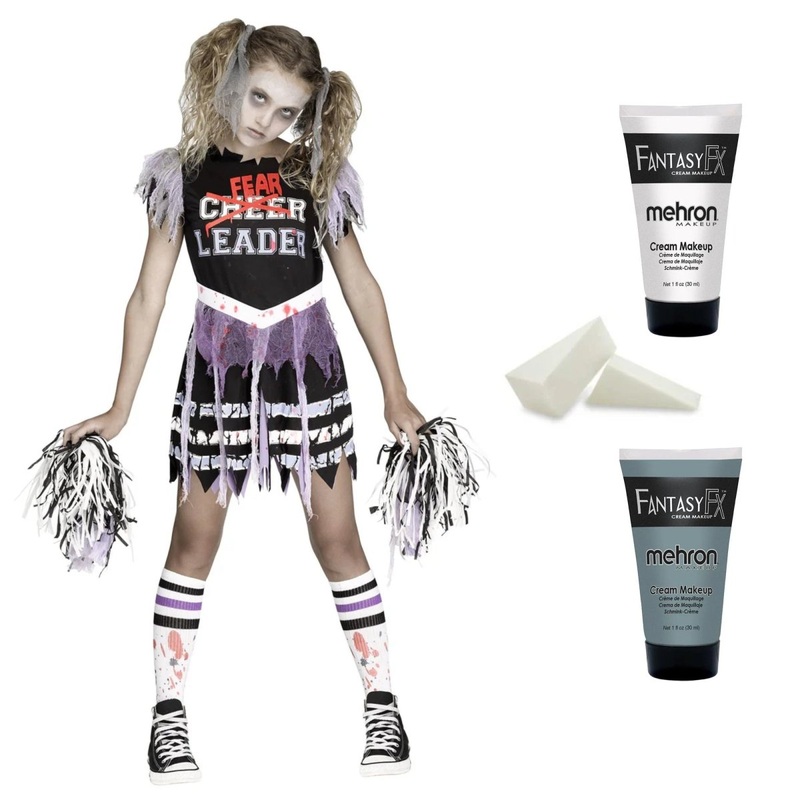 Zombie Cheerleader Costume Kit for Kids M