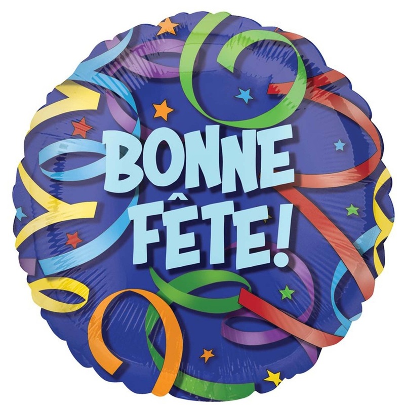 "Bonne Fte" Round Supershape Balloon, 1 Count