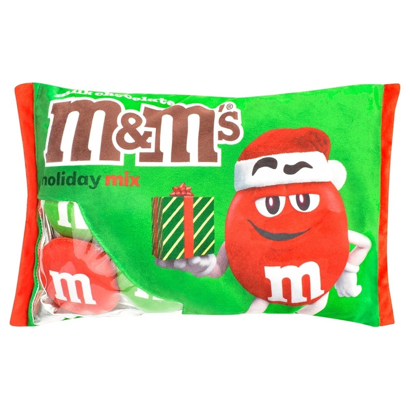 Christmas Chocolate M&M Packaging Plush, 14 Inches, 1 Count