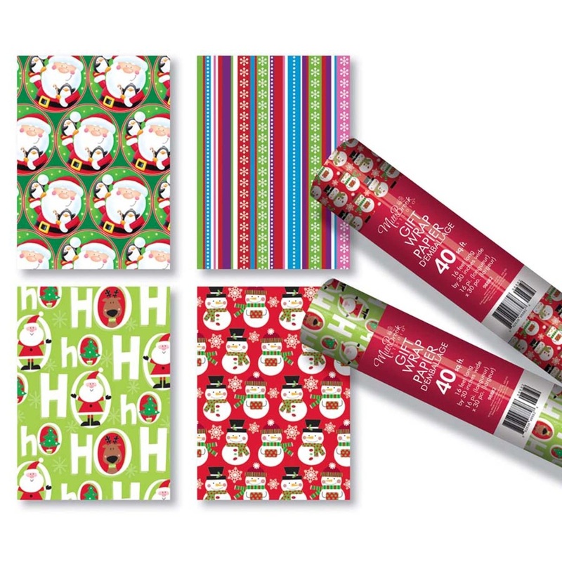 Christmas Roll Wrap, 30 x 192 Inches, Assortment, 1 Count