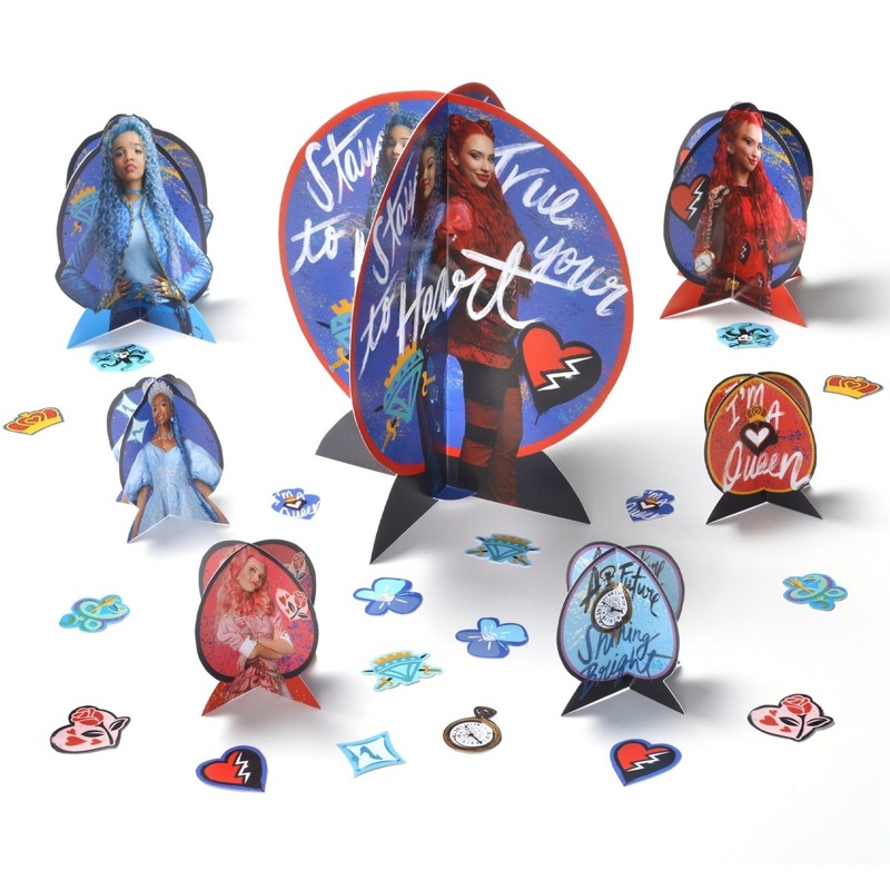 Disney Descendant 4 Birthday Paper Table Centerpiece Decoration Kit, 1 Count