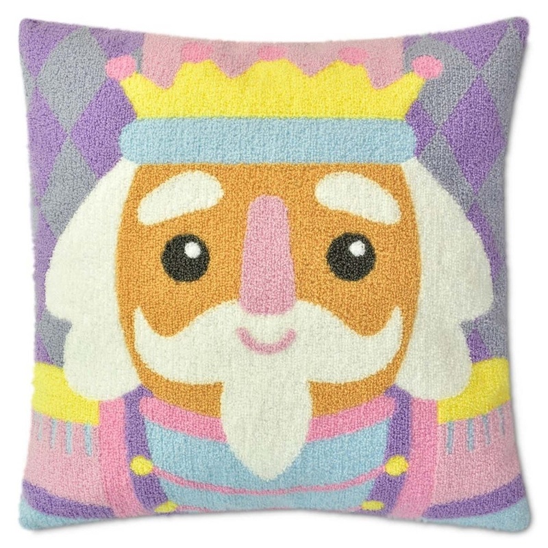 Nutcracker Ballet Chenille Pillow, 14 x 14 Inches, 1 Count
