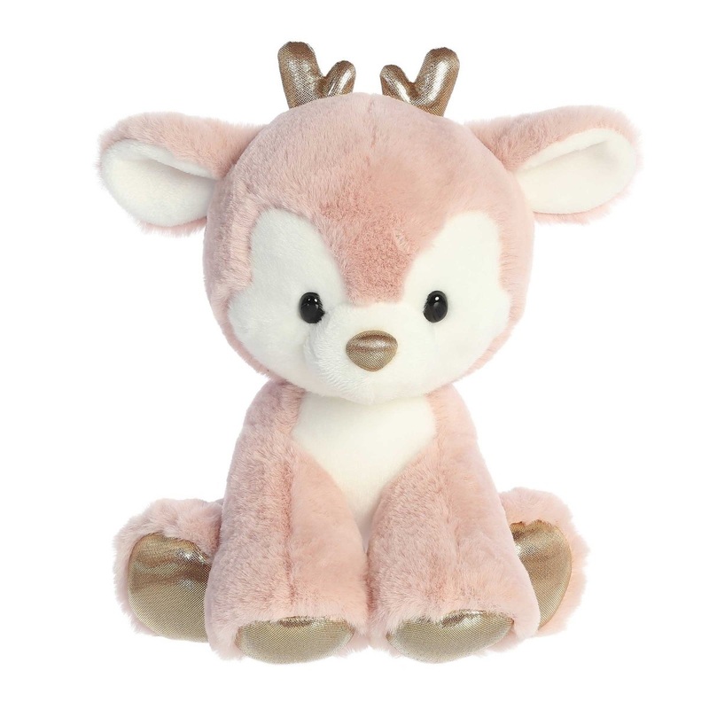 Pink Dashing Reindeer Christmas Plush, 13 Inches, 1 Count