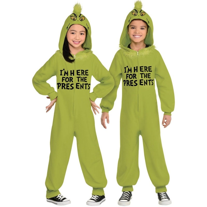 The Grinch Zipster Costume for Kids S/M
