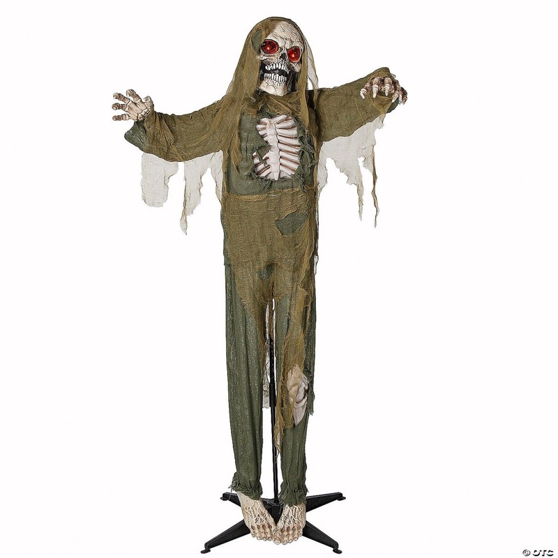 Animated Standing Green Skeleton Reaper, 64 Inches, 1 Count