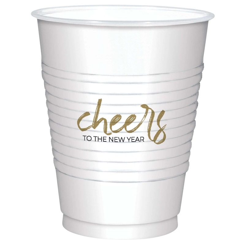 Cheers for the NY Plastic Tumblers, 18 Oz, 25 Count