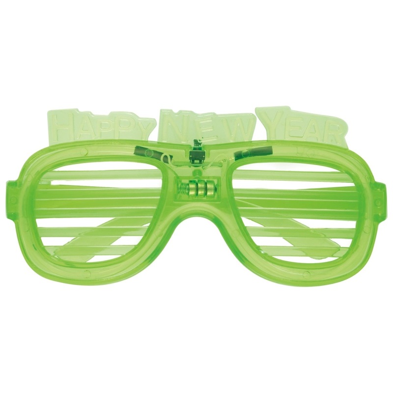 Happy New Year Light-Up Green Party Glasses, 1 Count