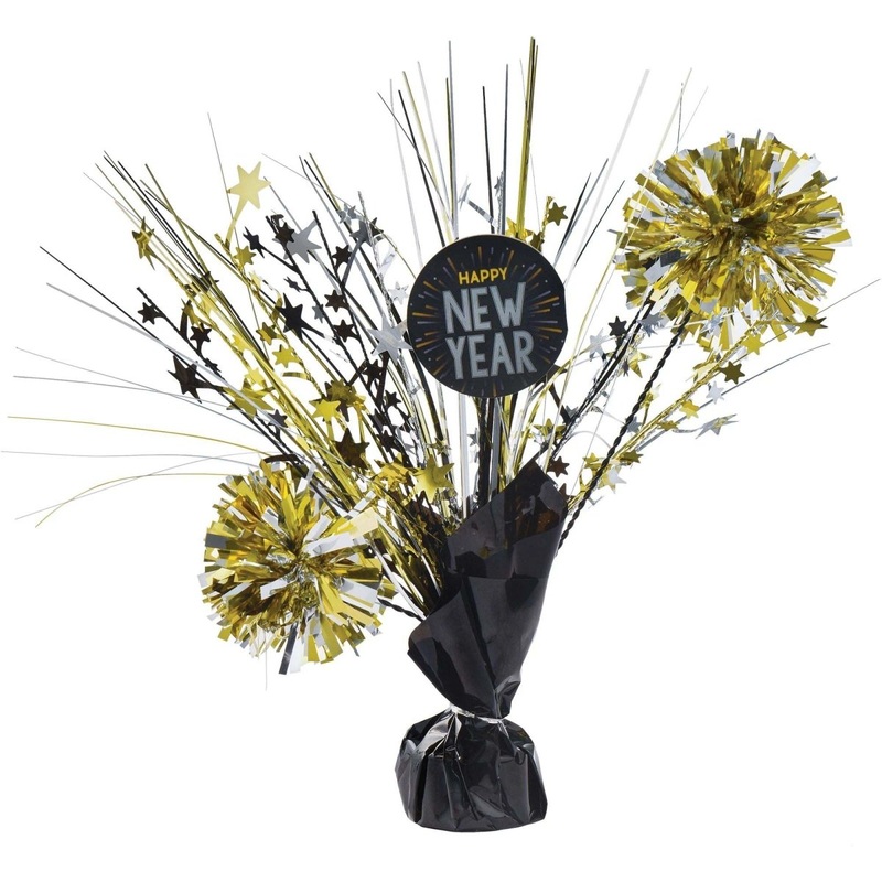 Happy New Year Mini Centerpiece, 9 Inches, 1 Count