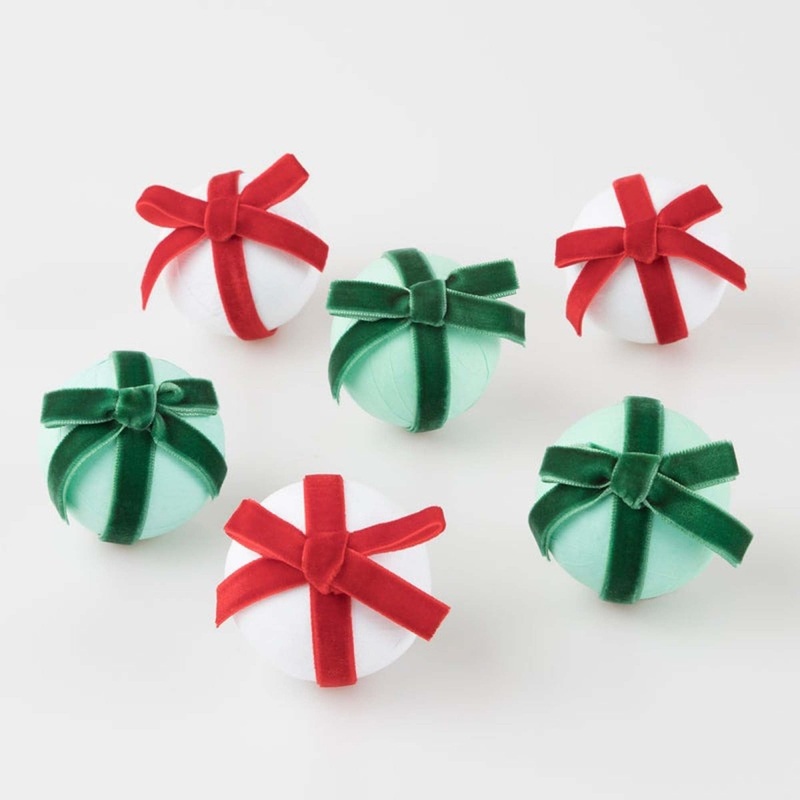 Jolly Christmas Big Bow Surprise Balls, 6 Count