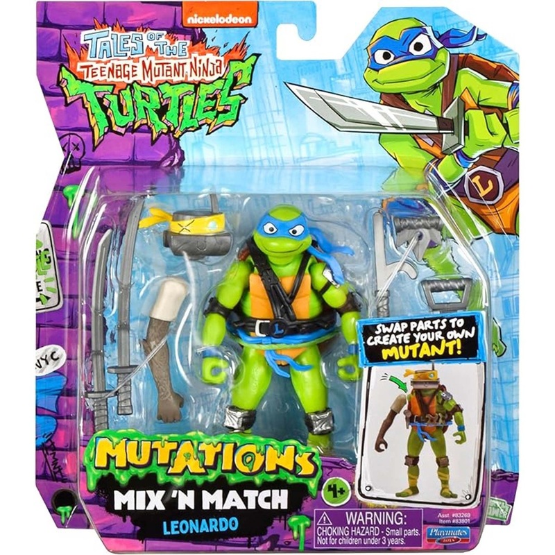 Mix 'N Match Leonardo Action Figure, Teenage Mutant Ninja Turtles, 1Count
