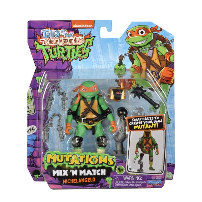 Mix 'N Match Michelangelo Action Figure, Teenage Mutant Ninja Turtles, 1Count
